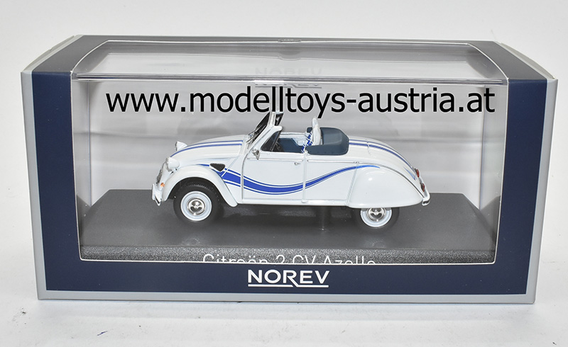 Citroën 2CV 2 CV Cabrio Azelle 1990 weiss / blau 1:43