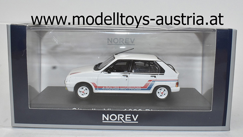 Citroen Visa 1000 Pistes 1983 weiss mit Streifen 1:43