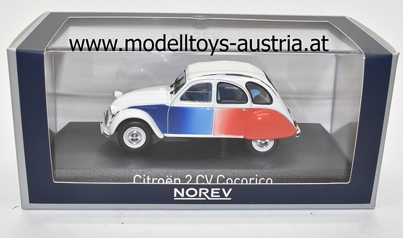 Citroën 2CV 2 CV 1986 Cocorico weiss / blau / rot 1:43