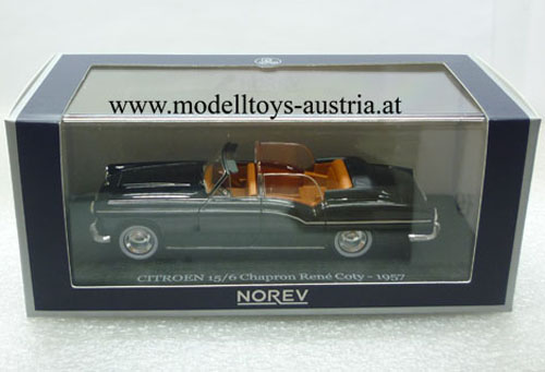 Citroen 15/6 Cabrio Chapron Rene Coty 1957 schwarz 1:43