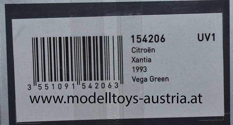 Citroen Xantia Limousine 1993 grün 1:43