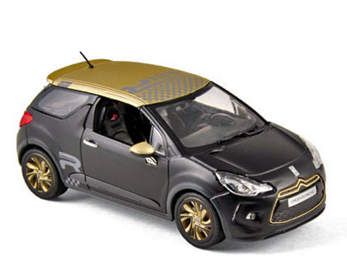 Citroen DS3 DS 3 Racing 2013 matt schwarz / gold 1:43