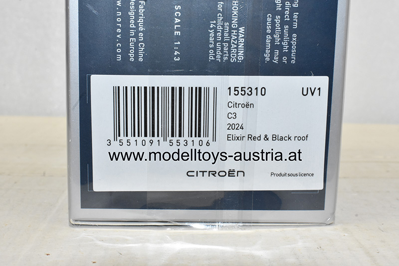 Citroen C3 Limousine 2024 rot 1:43