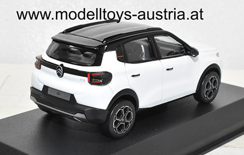 Citroen C3 Limousine 2024 weiss mit schwarzem Dach 1:43