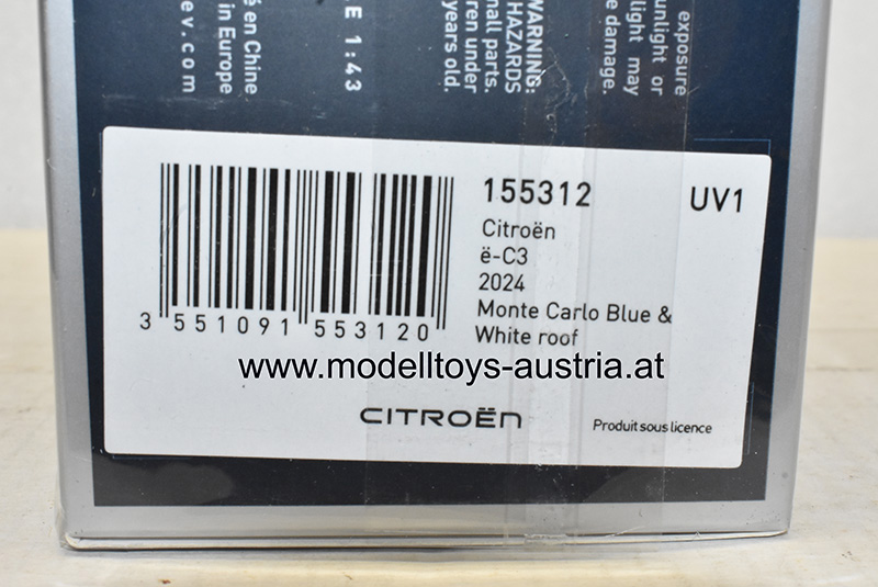 Citroen C3-e Limousine 2024 blau 1:43