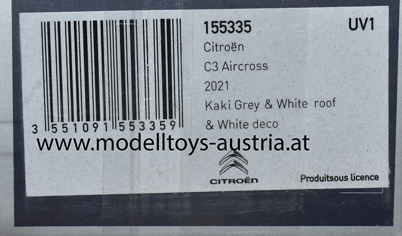 Citroen C3 Aircross Limousine 2021 grau / weiss 1:43