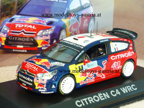 Citroen C4 WRC 2008 RED BULL Rally Tour de Corse LOEB ELENA 1:43
