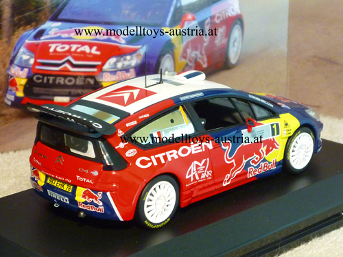 Citroen C4 WRC 2008 RED BULL Rally Tour de Corse LOEB ELENA 1:43