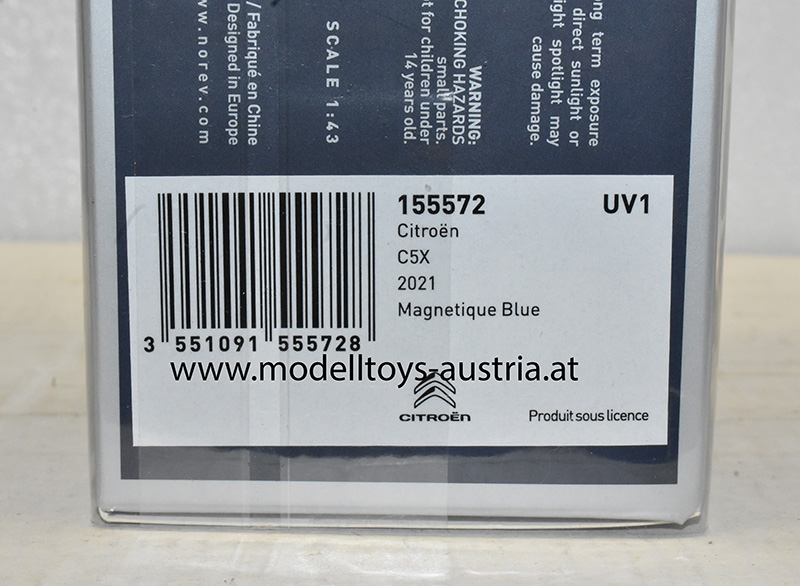 Citroen C5X 2021 blau 1:43