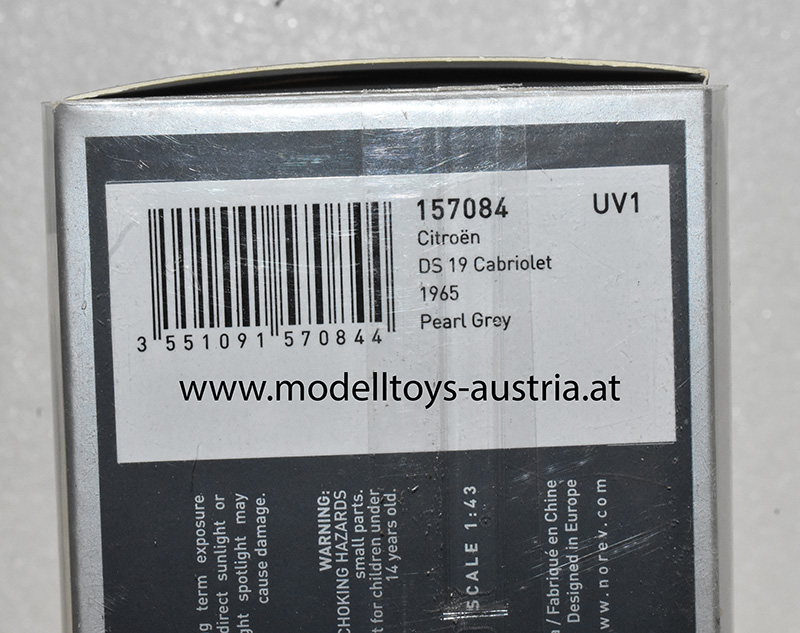 Citroen DS 19 Cabrio 1965 grau 1:43