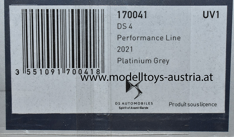 Citroen DS4 DS 4 Performance Line 2021 grau 1:43