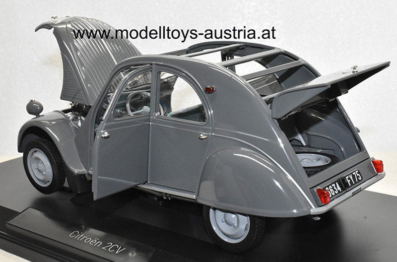 Citroen 2CV 2 CV AZL Malle Bombee 1957 grau 1:18