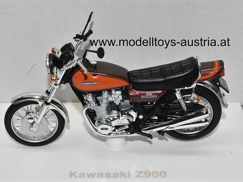 Kawasaki Z900 1973 dunkelbraun / orange 1:18