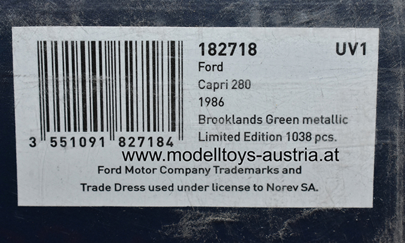 Ford Capri III 2.8 Injection 1986 Brooklands grün metallik 1:18