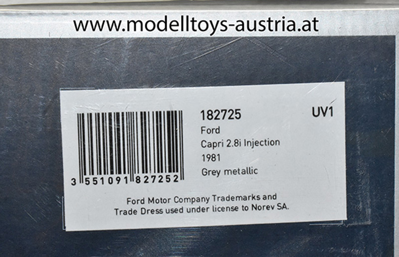 Ford Capri III 2.8 Injection 1981 grau metallik 1:18