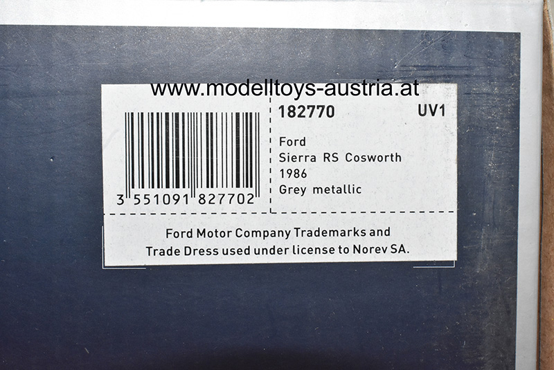 Ford Sierra RS Cosworth 1986 grau metallic 1:18