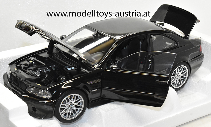 BMW E46 Coupe M3 CSL 2003 schwarz 1:18