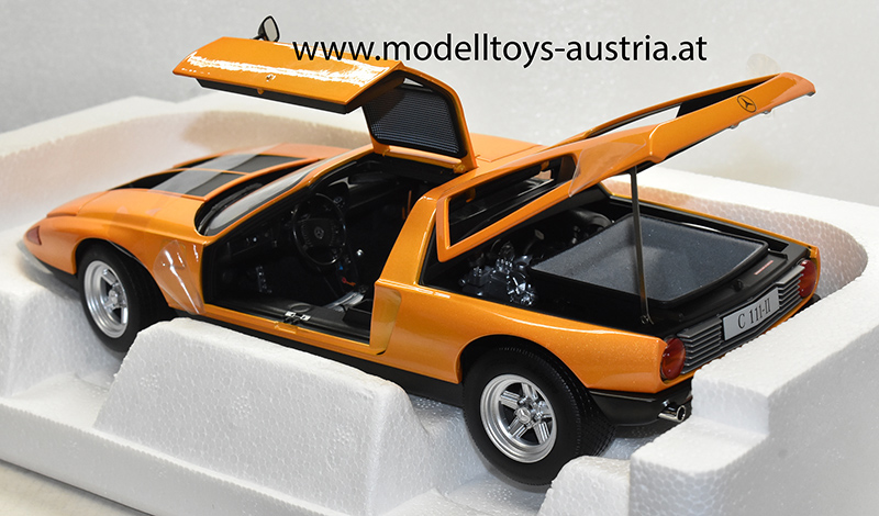 Mercedes Benz C 111/II Coupe 1970 orange 1:18