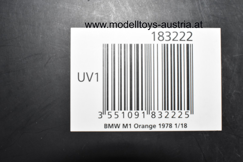 BMW E26 M1 1978 orange 1:18