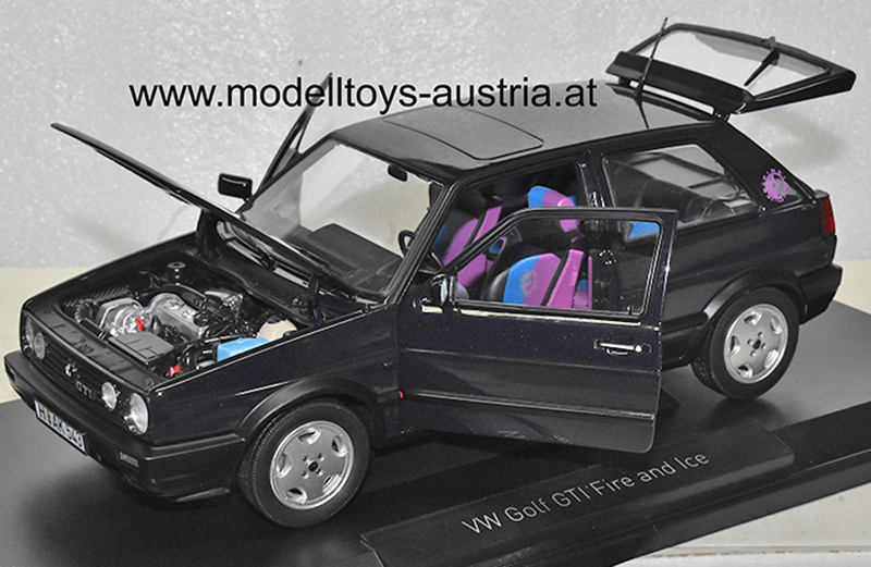 VW Golf II Golf 2 Limousine GTI Fire und Ice 1991 purple metallik 1:18