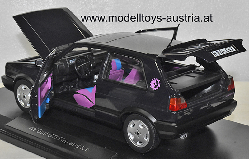 VW Golf II Golf 2 Limousine GTI Fire und Ice 1991 purple metallik 1:18