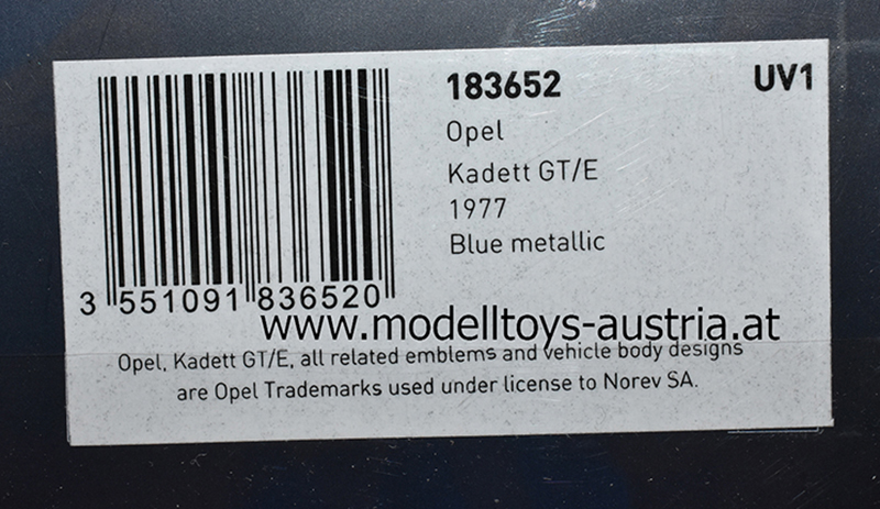 Opel Kadett C Coupe GT/E 1977 blau metallik 1:18 NOREV Sondermodell