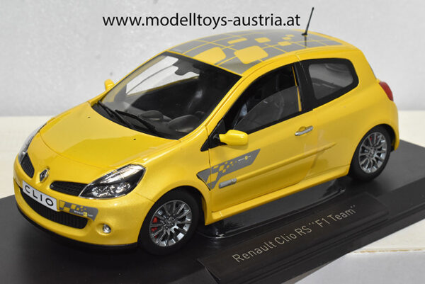 Renault Clio RS F1 Team 2007 gelb 1:18