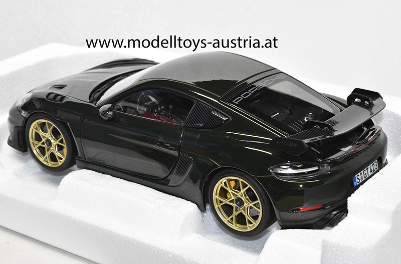 Porsche 718 Cayman 982 GT4 RS 2023 Weissach Pack grün 1:18