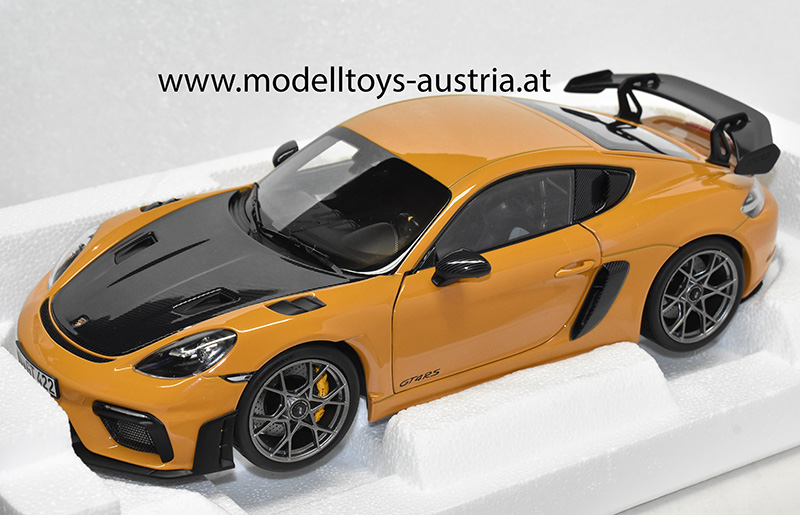 Porsche 718 Cayman 982 GT4 RS 2023 Weissach Pack gelb 1:18