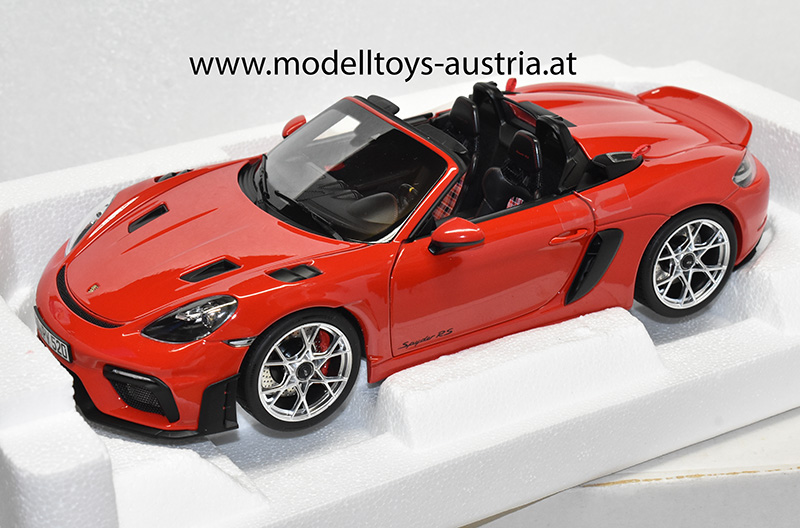 Porsche 718 Boxster 982 Spyder RS Cabrio 2023 rot 1:18