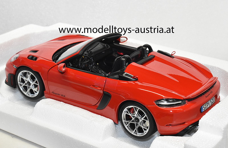 Porsche 718 Boxster 982 Spyder RS Cabrio 2023 rot 1:18