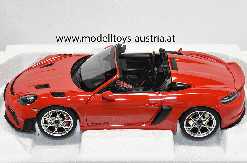 Porsche 718 Boxster 982 Spyder RS Cabrio 2023 rot 1:18