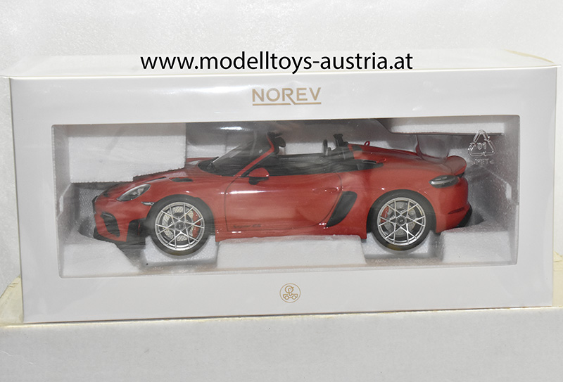 Porsche 718 Boxster 982 Spyder RS Cabrio 2023 rot 1:18