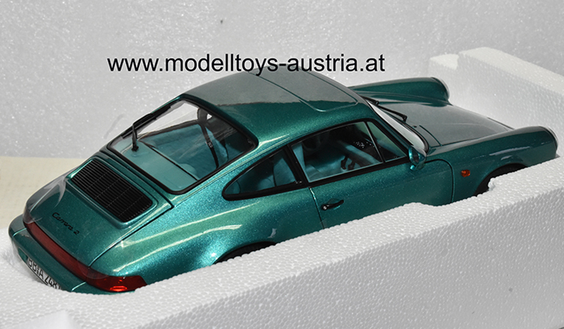 Porsche 911 964 Coupe Carrera 2 1992 Wimbledon grün 1:18