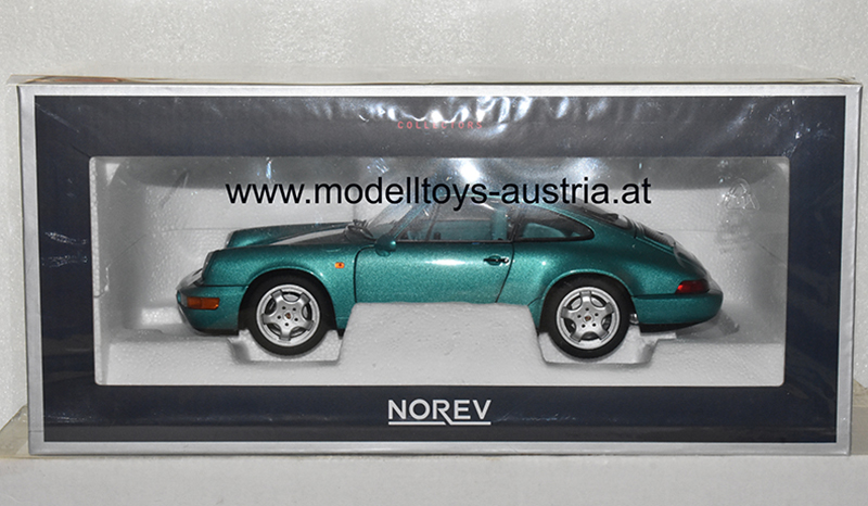 Porsche 911 964 Coupe Carrera 2 1992 Wimbledon grün 1:18