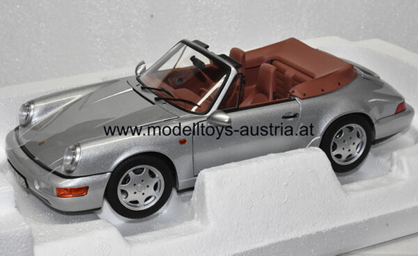 Porsche 911 964 Cabrio Carrera 2 1990 silber 1:18