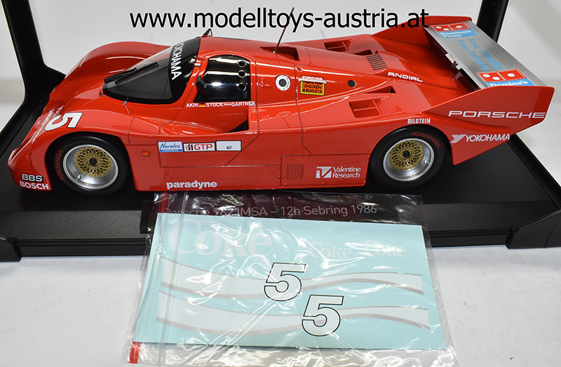 Porsche 962C 1986 IMSA 12 Stunden Sebring Jo GARTNER / Hans Joachim STUCK / Bob AKIN 1986 1:18