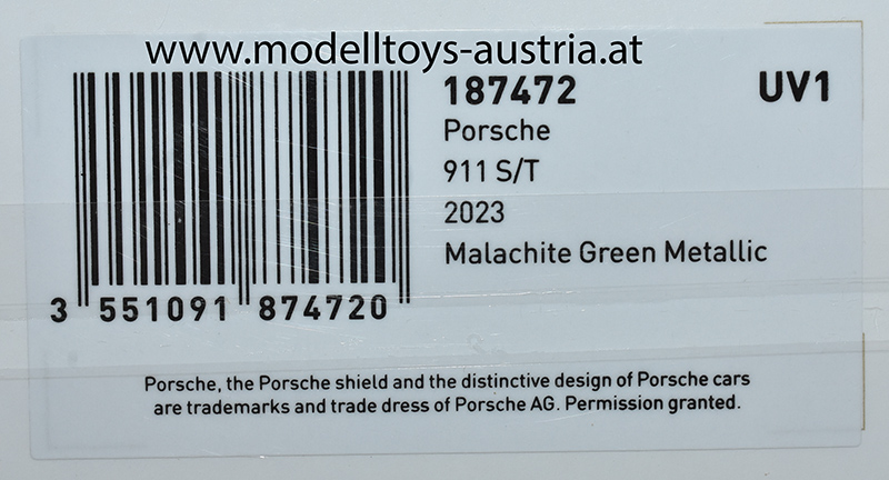 Porsche 911 992 Coupe S/T 2023 grün metallic 1:18