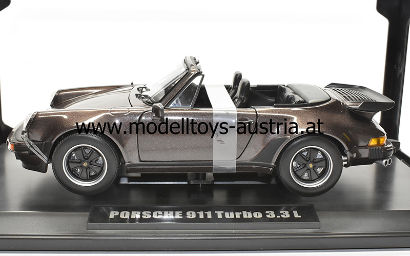 Porsche 911 Turbo 3.3 Liter Cabrio 1987 braun metallik 1:18