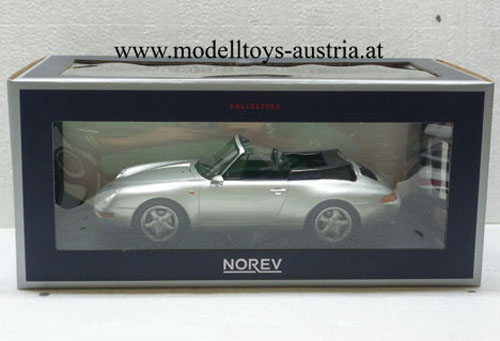 Porsche 911 993 Cabrio 1994 silber 1:18