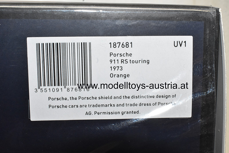 Porsche 911 RS Touring 1973 orange 1:18