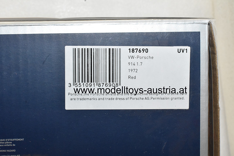 VW Porsche 914 1.7 1972 rot 1:18