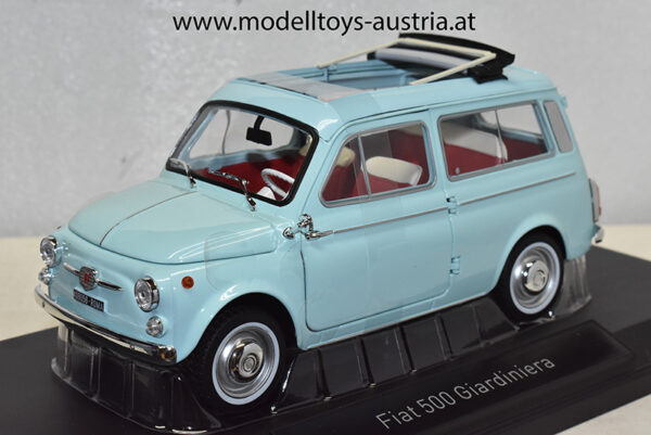 Fiat 500 GIARDINIERA Kombi 1964 Acquamarina blau 1:18 Steyr Puch 700