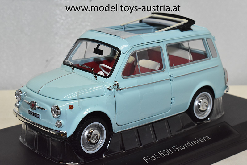 Fiat 500 GIARDINIERA Kombi 1964 Acquamarina blau 1:18 Steyr Puch 700