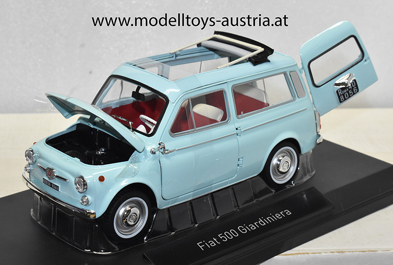 Fiat 500 GIARDINIERA Kombi 1964 Acquamarina blau 1:18 Steyr Puch 700