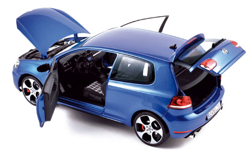 VW Golf VI Golf 6 Limousine GTi 2009 blau metallik 1:18