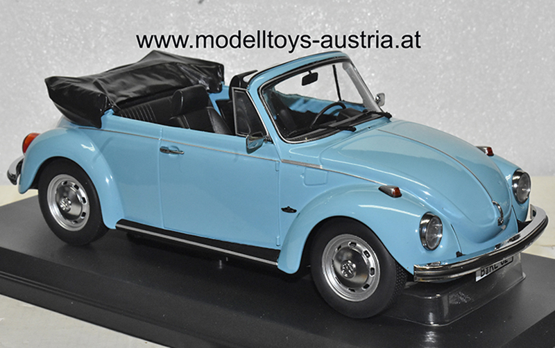 VW Käfer 1303 Cabrio 1973 hellblau 1:18