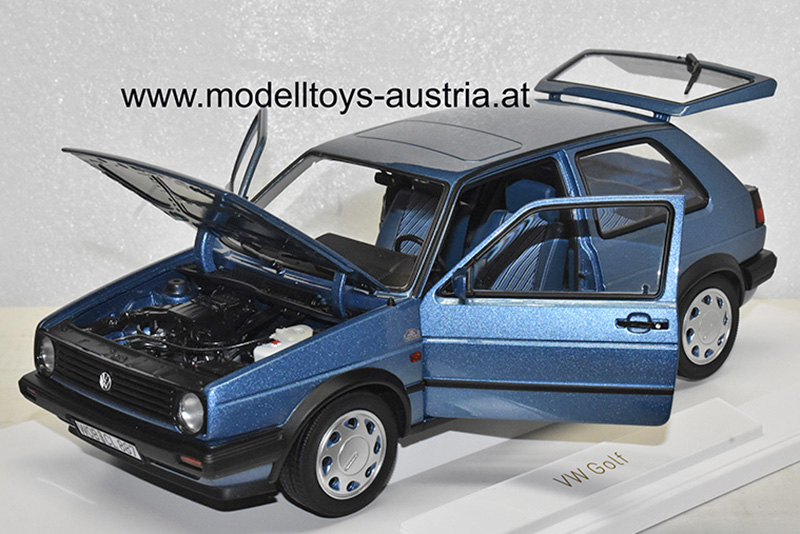 VW Golf II Golf 2 Limousine 1988 10 Millionen blau metallik 1:18