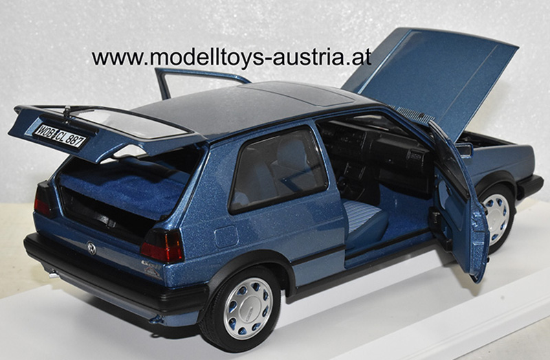 VW Golf II Golf 2 Limousine 1988 10 Millionen blau metallik 1:18