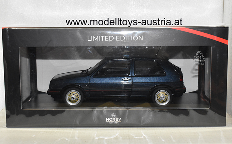 VW Golf II Golf 2 Limousine GTI 1988 Helios blau metallik 1:18